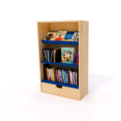 Apto single sided bookshelf with drawer - 120cm